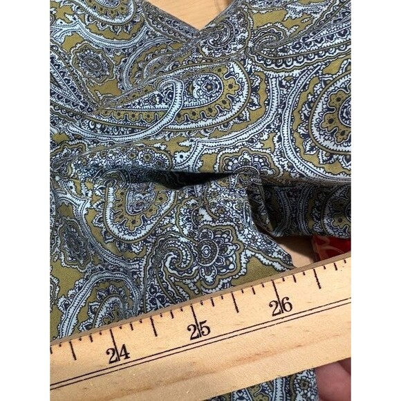 Land's End Women's 2X Paisley Button Down Tunic Top Mock Neck Has Pockets - Picture 8 of 8